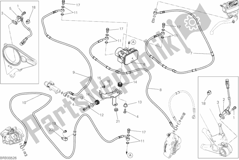 All parts for the Braking System Abs of the Ducati Diavel Xdiavel S Brasil 1260 2017